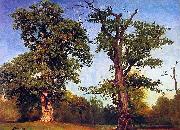 Albert Bierstadt Pioneers_of_the_Woods oil painting